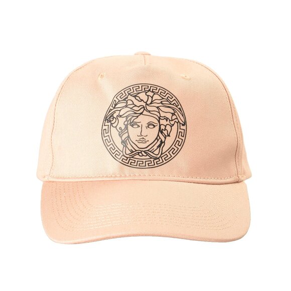 Versace Unisex Logo Print Medusa Head Light Pink Baseball Cap Hat size 57